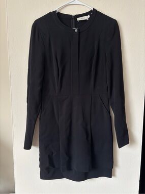 ALC Black Long Sleeve Crewneck Dress